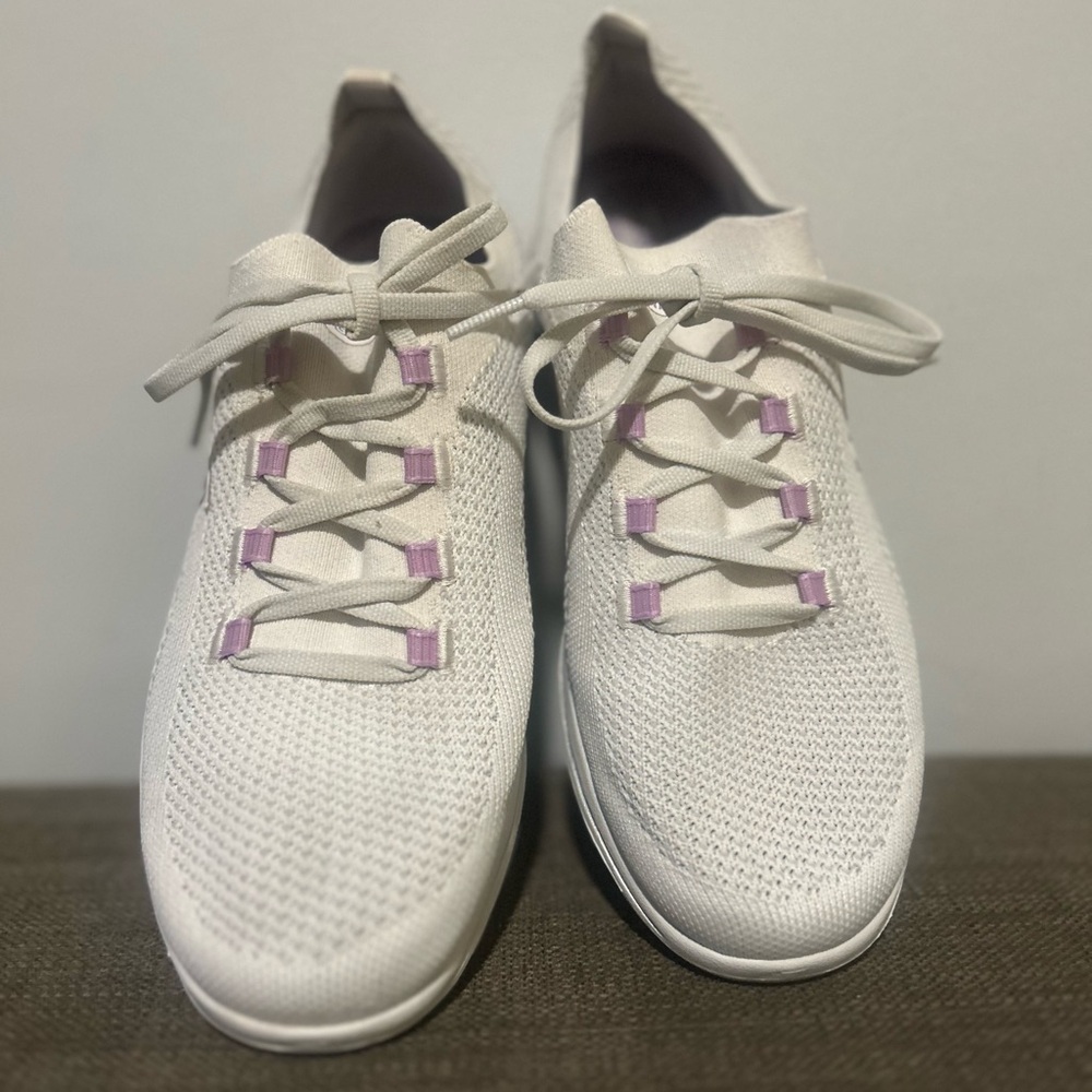 Skechers Air Cooled Goga Mat White and Purple Women's Sneakers